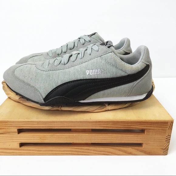 Puma 76 Runner Canvas 8 Suede Light Blue/Black 6.5 - Picture 3 of 8